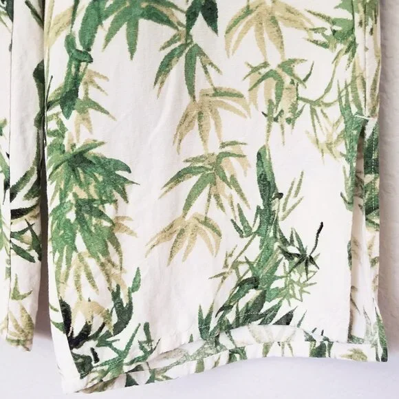 J. Jill Barley Palm Print Linen Blend Wide Leg Crop Pant Plus 2X Tropical Bamboo - Picture 13 of 13